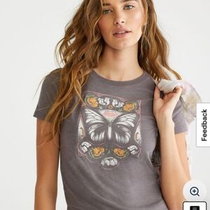 AEROPOSTALE Free State Floral Butterfly T-shirt, M, NWOT